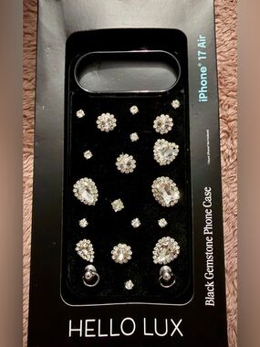 Hello Lux Black Gemstone Phone Case *YOU PICK YOUR SIZE*
